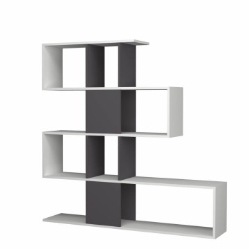 Dvostranski regal Aktif 145x145x29 cm. bela litina