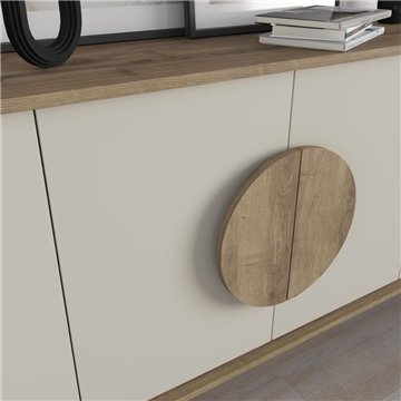 Madia 4 ante Gora180 colore noce e sandstone 180x35,6x82
