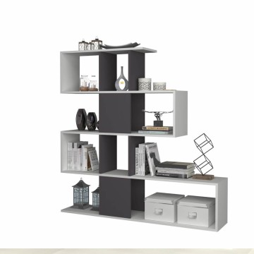 Dvostranski regal Aktif 145x145x29 cm. bela litina