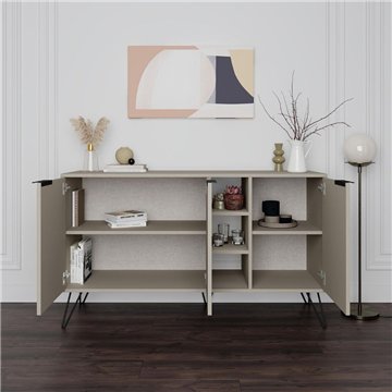 Madia 3 ante Clara 142x35,5x83h colore sandstone