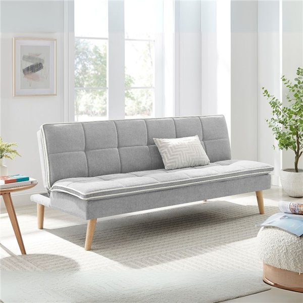 Divano letto Lunaria 3 posti colore grigio design moderno 182x88x80H Divano letto Lunaria 3 posti colore grigio design moderno 182x88x80H