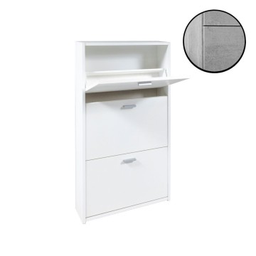 Vitrina za čevlje s 3 betonskimi vrati 63x16,5x111