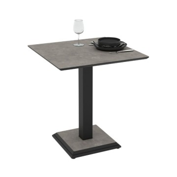 Kvadratna oksidna miza s kovinsko nogo 68x75H cm | Berri