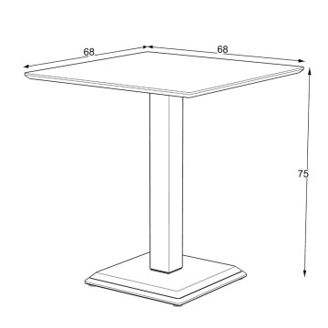 Kvadratna miza Carvel ossido: Eleganca in prepoznaven slog za vsak prostor 68x68x75H