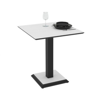 Kvadratna oksidna miza s kovinsko nogo 68x75H cm | Berri