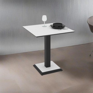 Kvadratna oksidna miza s kovinsko nogo 68x75H cm | Berri