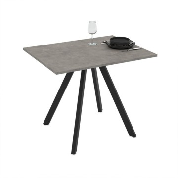 Fiksna miza hrast in črne noge 90x70 cm - Olli | Toscohome