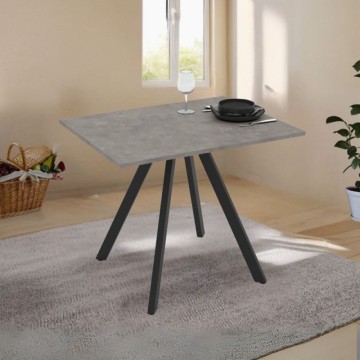 Fiksna miza hrast in črne noge 90x70 cm - Olli | Toscohome