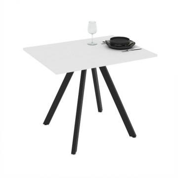 Fiksna miza hrast in črne noge 90x70 cm - Olli | Toscohome