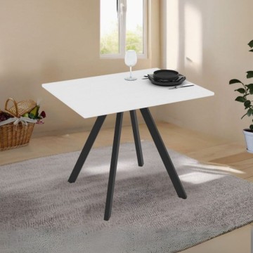 Fiksna miza hrast in črne noge 90x70 cm - Olli | Toscohome