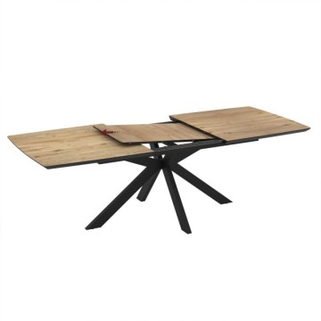 Raztegljiva miza hrastov vrh in črno podnožje 180/240x100x76H Verano