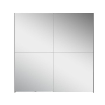Garderoba 2 drsna zrcalna vrata 190x61x190,5H bela barva Elio