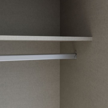 Garderoba 2 drsna zrcalna vrata 190x61x190,5H bela barva Elio