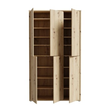 Večnamenska garderobna omara 6 vrat 109x35x192 hrast barva Medea