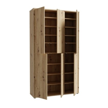 Večnamenska garderobna omara 6 vrat 109x35x192 hrast barva Medea