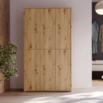 Večnamenska garderobna omara 6 vrat 109x35x192 hrast barva Medea