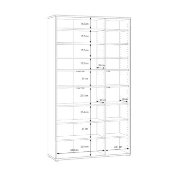 Večnamenska omara 6 vrat 109x35x192 kašmir barva Medea