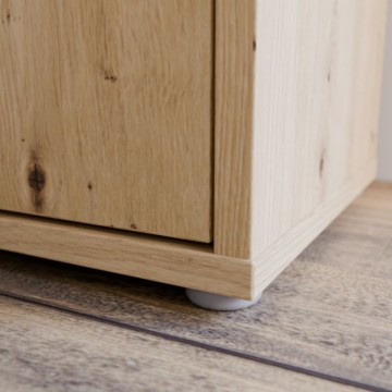 Večnamenska garderobna omara 4 vrata 74,5x35x192 hrast barva Medea