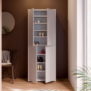 Večnamenska omara 4 vrata 74,5x35x192 svetlo siva barva Medea