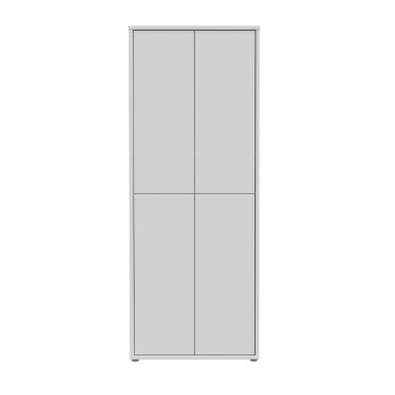 Večnamenska omara 4 vrata 74,5x35x192 svetlo siva barva Medea