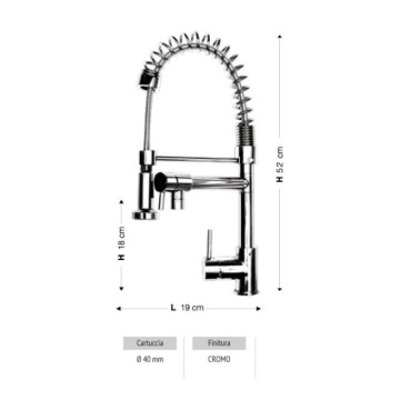 Helsinky kromirana ročna mešalna baterija za prho - Toscohome
