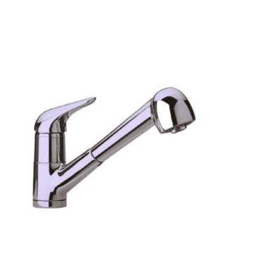 Paini 64CR568 Kromirana kuhinjska armatura z izvlečno ročno prho