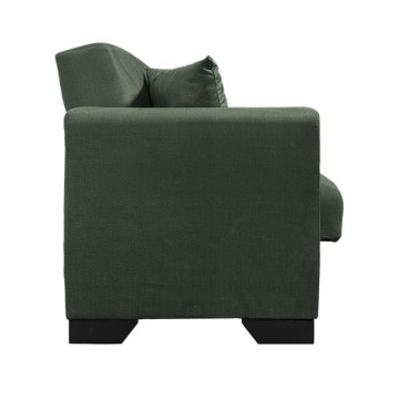 Divano letto 2 posti con contenitore in tessuto colore verde 146x82x85H Rianna
