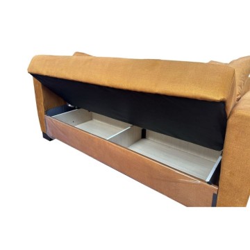 copy of Divano letto 2 posti con contenitore in tessuto colore verde 146x82x85H Rianna