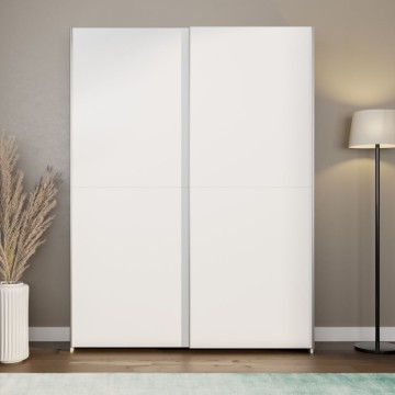 Garderobna omara z 2 drsnima vratoma 150x39x210 bela Nico