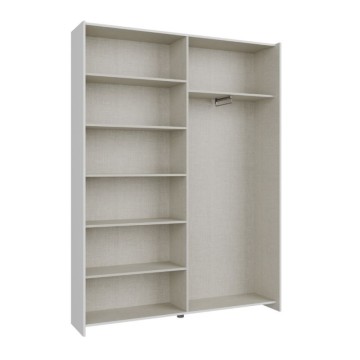 Garderobna omara z 2 drsnima vratoma 150x39x210 bela Nico