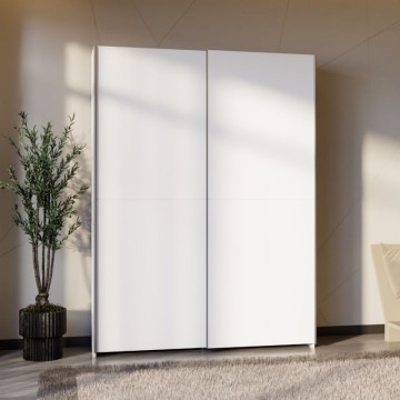 Garderobna omara z 2 drsnima vratoma 150x39x210 bela Nico