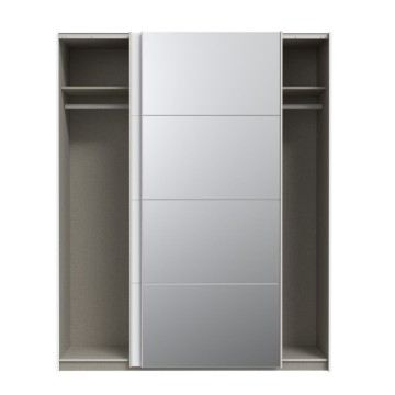 Garderobna omara 2 drsna vrata z ogledalnimi vrati 170x61x210,5H Elio