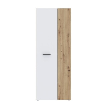 Večnamenska garderobna omara 2 hrastova vrata z belimi vrati 69x36,5x181H Teodoro