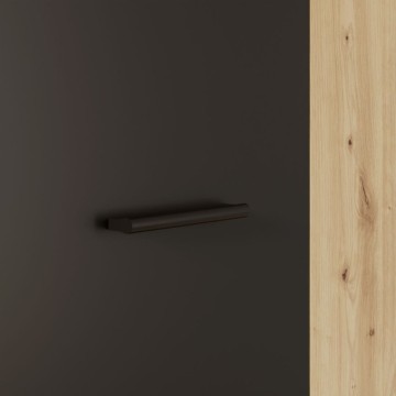 Večnamenska garderobna omara 2 hrastova vrata s črnimi vrati 69x36,5x181H Teodoro