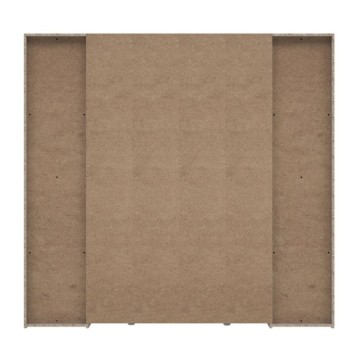 Garderobna omara 4 hrastova in črna vrata z drsnimi in vrtljivimi vrati 200x61x190H Teodoro