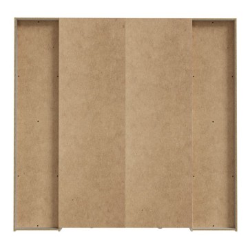 Garderobna omara 4 hrastova in bela vrata z drsnimi in vrtljivimi vrati 200x61x190H Teodoro