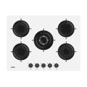 Samet Minerva70 kuhalna plošča s petimi gorilniki iz belega stekla