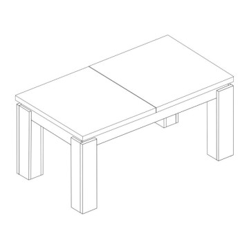 Raztegljiva miza 1475 z osrednjim podaljškom hrastova barva 190x90x76H