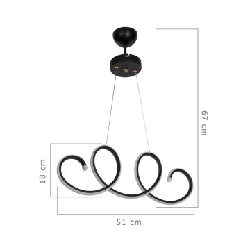 Afra LED viseča svetilka spiralne oblike črna MDL4441