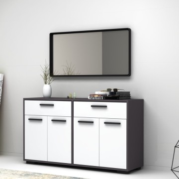 Multiuso Truva 4 ante e 2 cassetti 140 cm grigio bianco