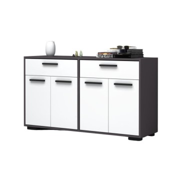 Multiuso Truva 4 ante e 2 cassetti 140 cm grigio bianco