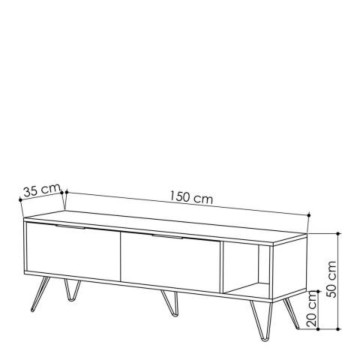Furoki TV stojalo hrastova barva 150x50