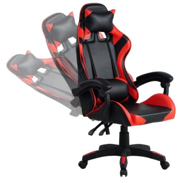 Mek gaming fotelj rdeča črna