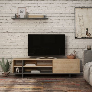 Stojalo za TV Stockton iz antracitnega hrasta