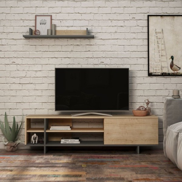 Stojalo za TV Stockton iz antracitnega hrasta Stojalo za TV Stockton iz antracitnega hrasta