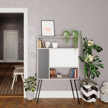 Večnamenska omara Tatti light mocha bela antracit