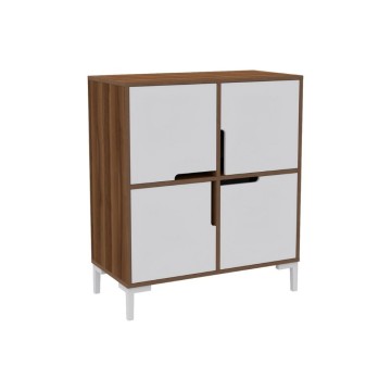 Wind Tower omara za čevlje 4 predali barva oreha bela90x45x90h