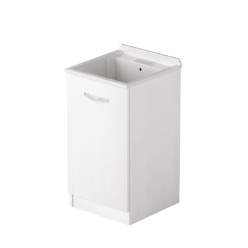 Umivalnik za perilo z vrati 47x50x86 bel pepel