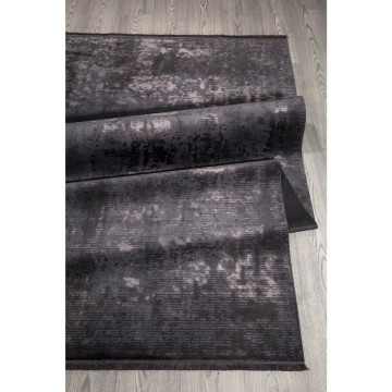 Vintage bambusova nedrseča preproga antracitne barve 160x230