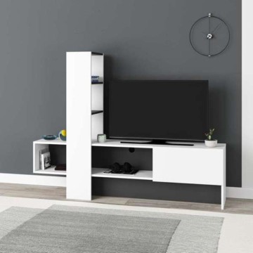 TV omarica Troya v antracitno beli barvi s spuščenimi vrati